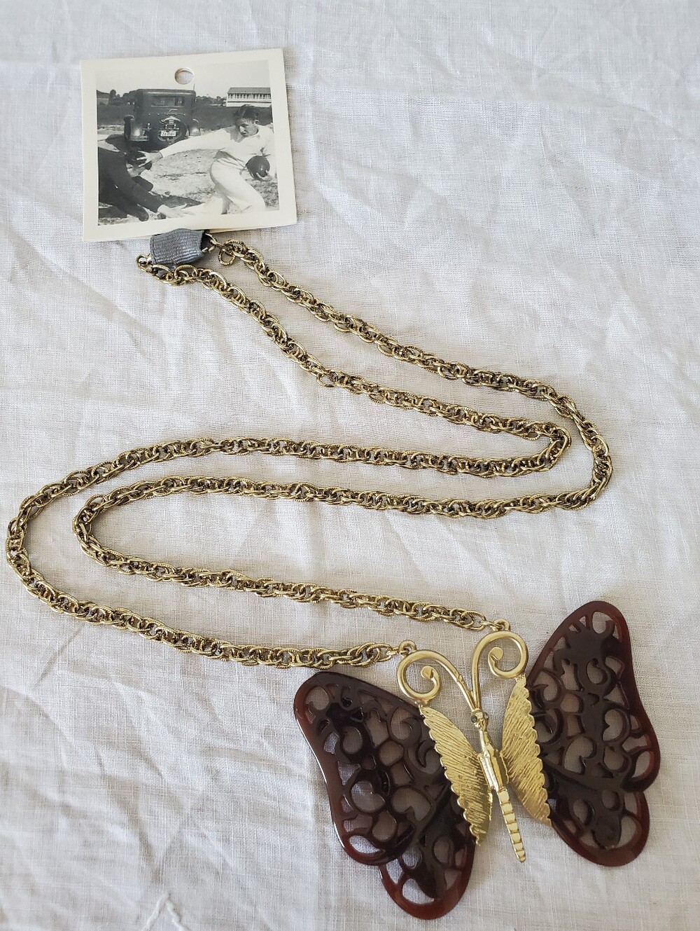 Anthropologie Butterfly Necklace